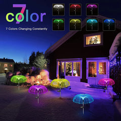 🌈 7 Color Changing Solar Waterproof  Outdoor Lights  Set | (Pack of 2) 🔥Get 50% OFF🔥