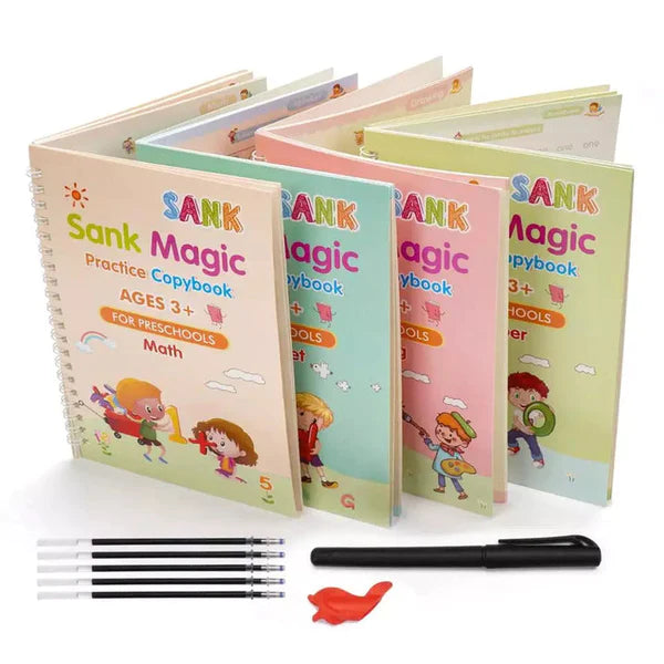 🔥📚 Magic Practise Copybook Age 3+🆕 4+4 Offer (Total 8 Books) 🖍️