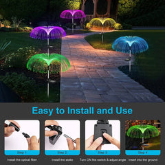 🌈 7 Color Changing Solar Waterproof  Outdoor Lights  Set | (Pack of 2) 🔥Get 50% OFF🔥