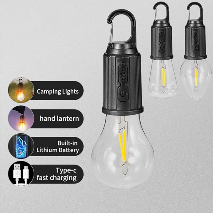 ☀️Outdoor Hanging Type-C Charging  Light Bulb 💥BUY 1 GET 1 FREE💥