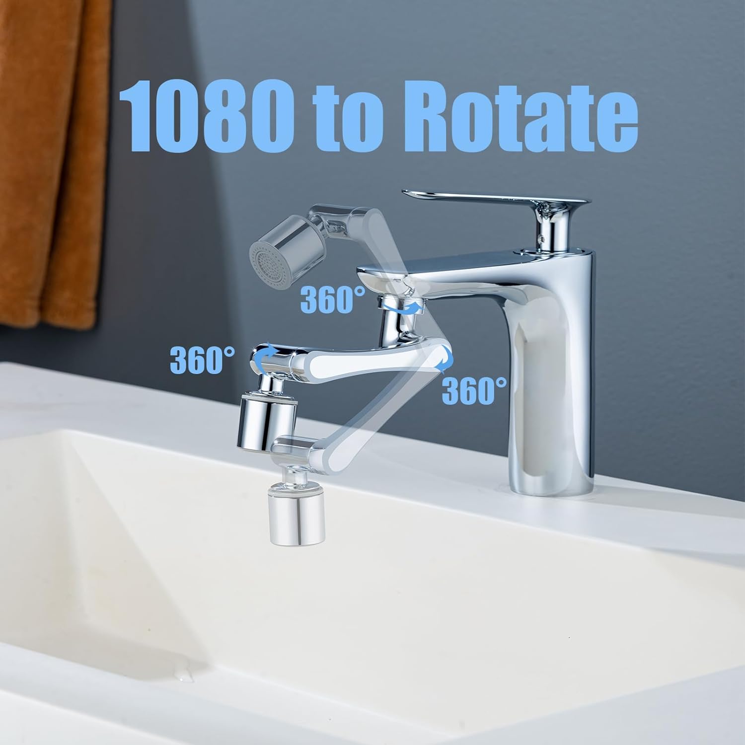 🚿Universal 1080° Swivel Robotic Arm Swivel Extension Faucet | 🔥Flat 50% OFF 🔥