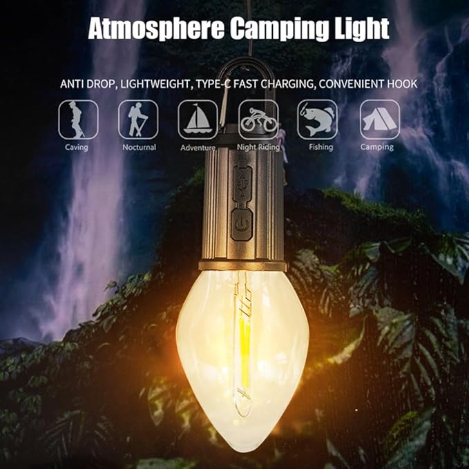 ☀️Outdoor Hanging Type-C Charging  Light Bulb 💥BUY 1 GET 1 FREE💥