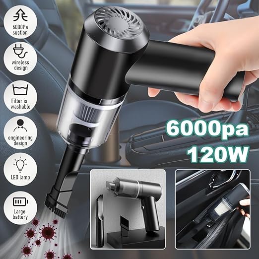 🌈😍3 in 1 Wireless Handheld Car Vacuum Cleaner ||🔥50% OFF Today Only🔥