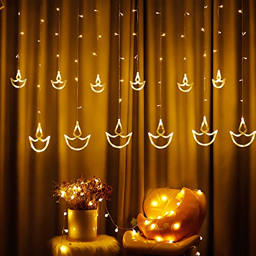 🪔 DIYA CURTAIN LED LIGHTS ( 12 Diya's )