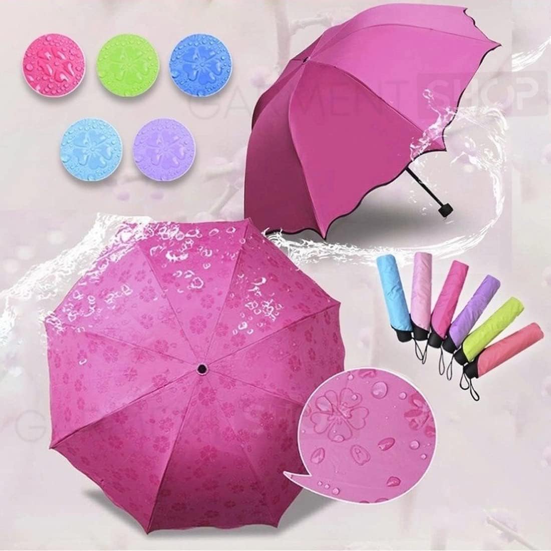 🌂Meet Water Colour Changing Flowers Pattern Printing Magic Umbrellas Rain UV 3 Folding Umbrella🌧️🔥BUY 1 GET 1 FREE🔥