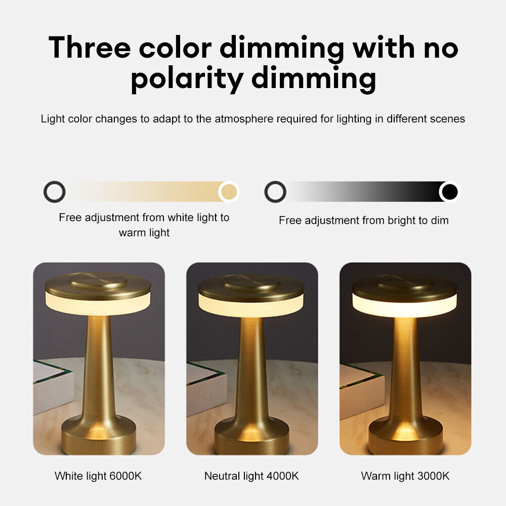 🌟 Golden Glow: Wireless LED Table Lamp for Any Occasion ✨