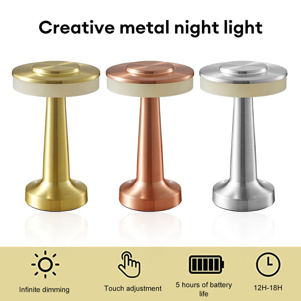 🌟 Golden Glow: Wireless LED Table Lamp for Any Occasion ✨