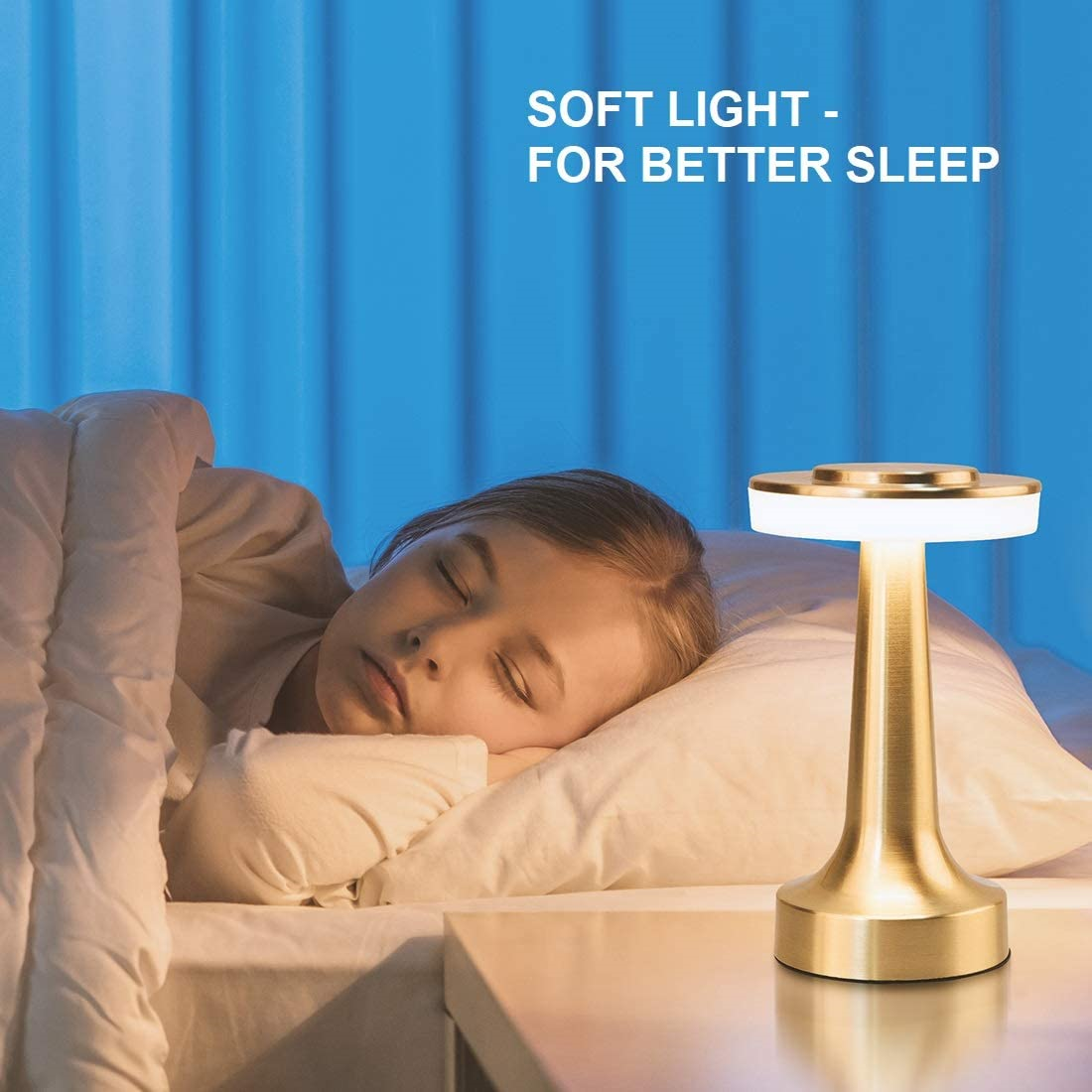 🌟 Golden Glow: Wireless LED Table Lamp for Any Occasion ✨