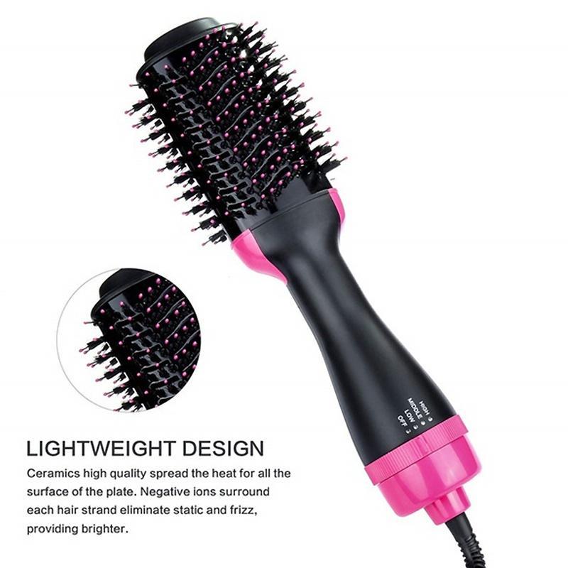 One Step Electronic Hot Air Brush Blow Dryer Comb