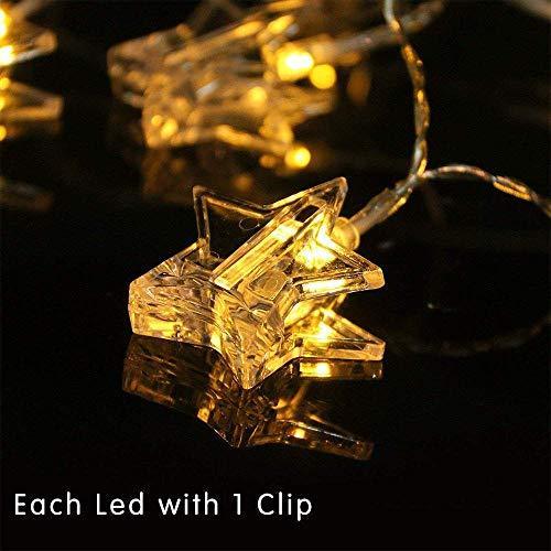 16 Star Photo Clip String with LED Lights