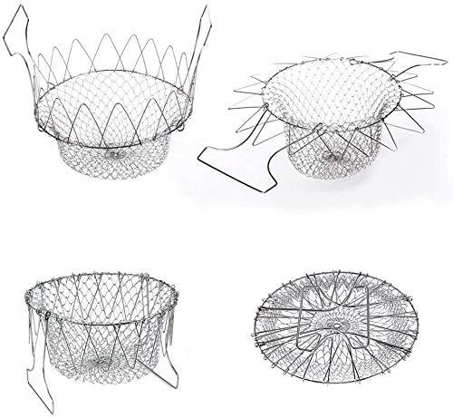 Multipurpose Foldable Stainless Steel Chef Basket