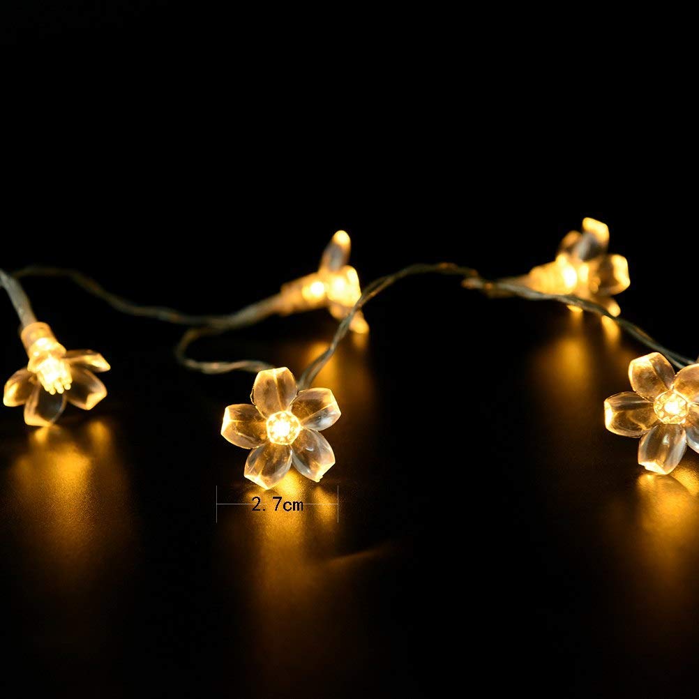 Silicon Flower LED String Lights (16 LED FLOWERS)