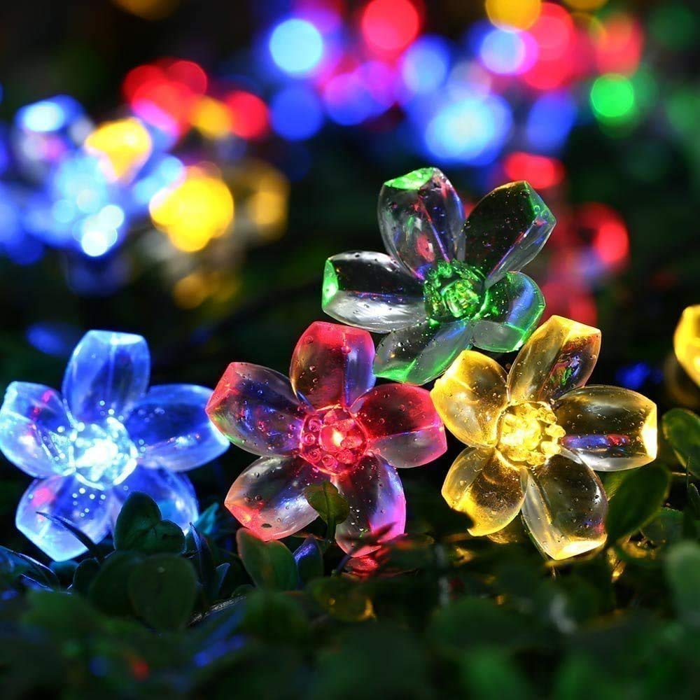 Silicon Flower LED String Lights (16 LED FLOWERS)