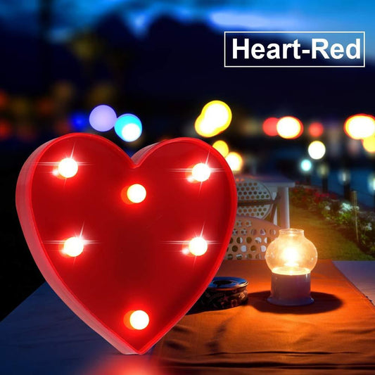 Heart Shape LED Marquee Light