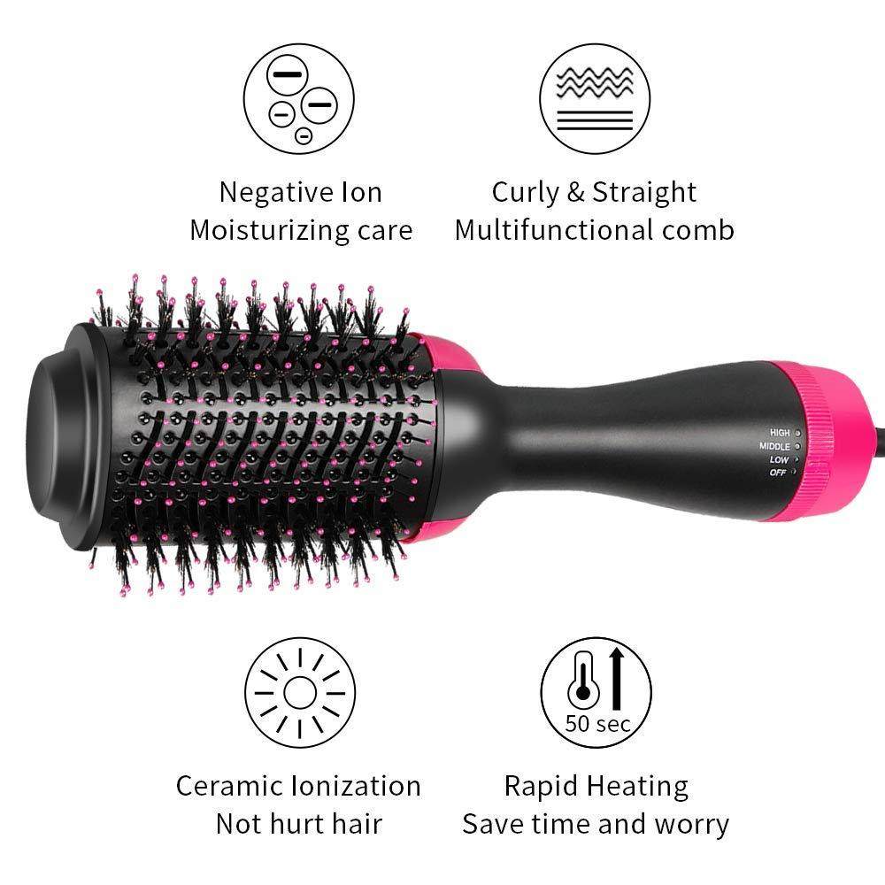 One Step Electronic Hot Air Brush Blow Dryer Comb