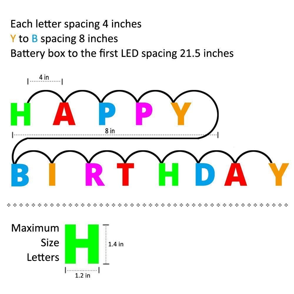 HAPPY BIRTHDAY String light + ( GET FREE 10M USB FAIRY LIGHT )