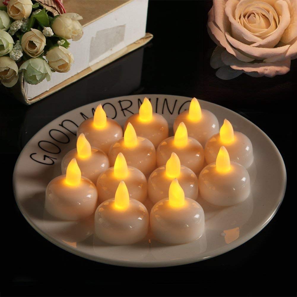 Flameless Water Sensor LED Light Battery Operated Candles for Decorations