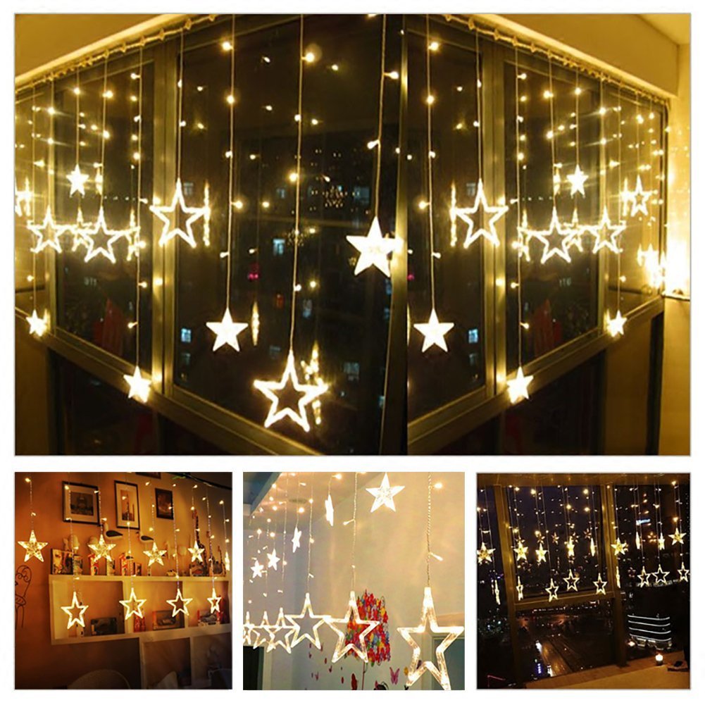 12 Stars 138 LED Curtain String Lights