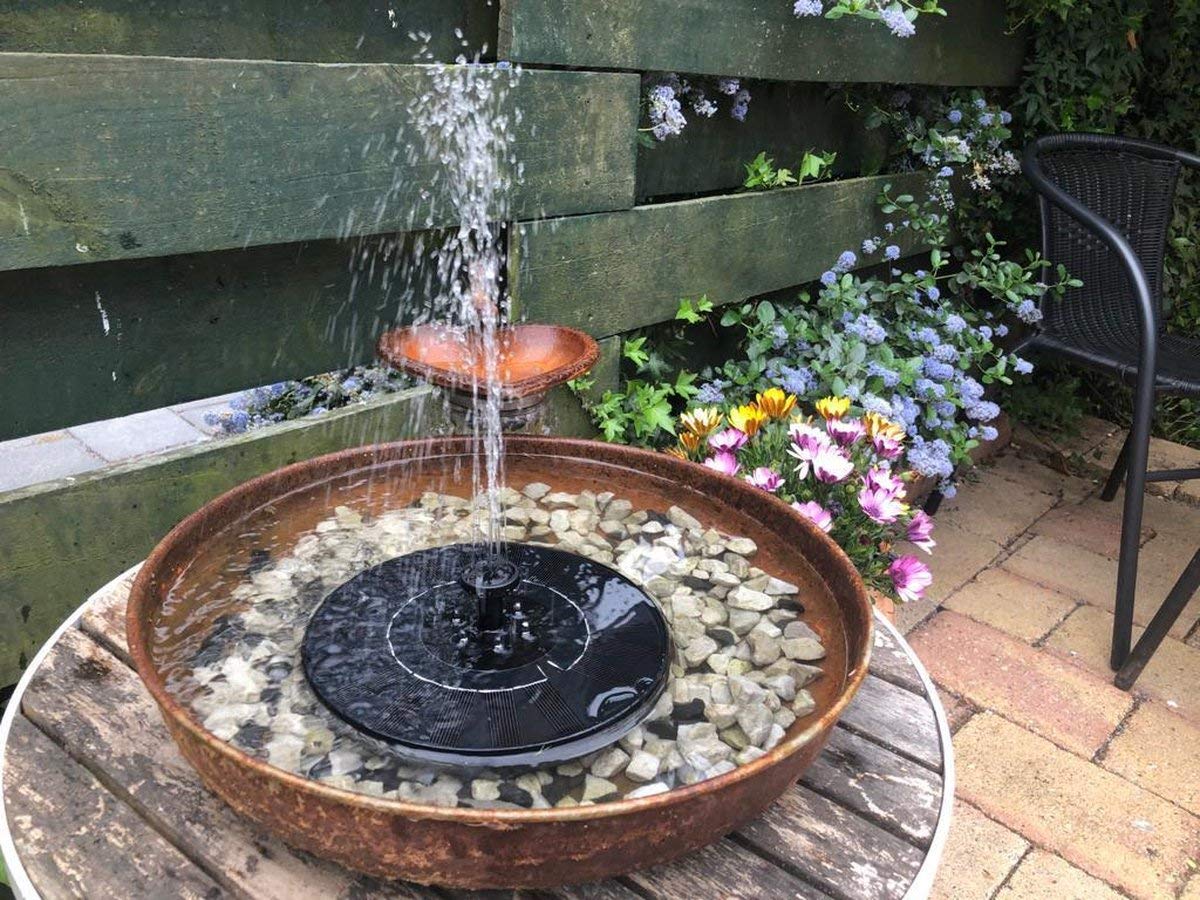 Fountain Solar Power Floating Water Pump for Pool Pond Garden and Patio Plants Round 7V 1.4W