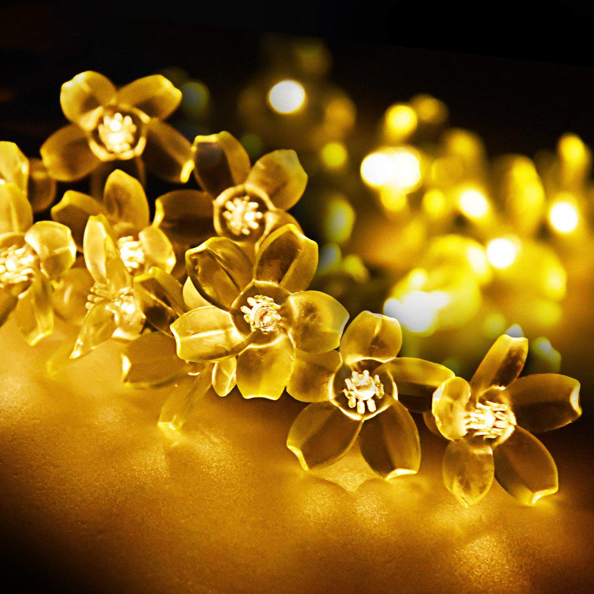 Silicon Flower LED String Lights (16 LED FLOWERS)