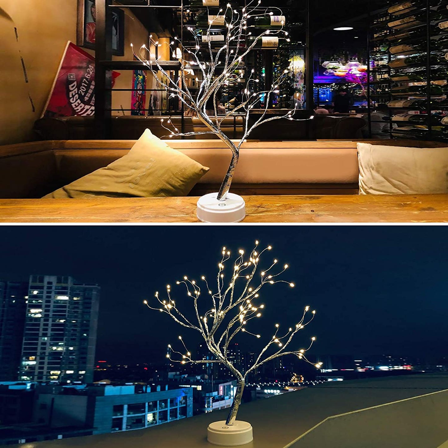 LED Tree with 72 LED Lights Copper Wire String Lights