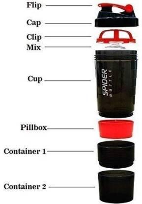 Spider Protein Shaker| Sipper Bottle| Gym Bottle| - 600 ml Shaker 600 ml Shaker