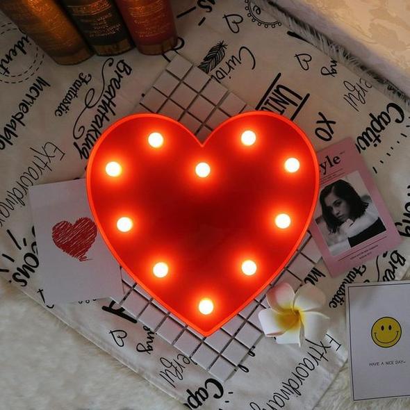 Heart Shape LED Marquee Light