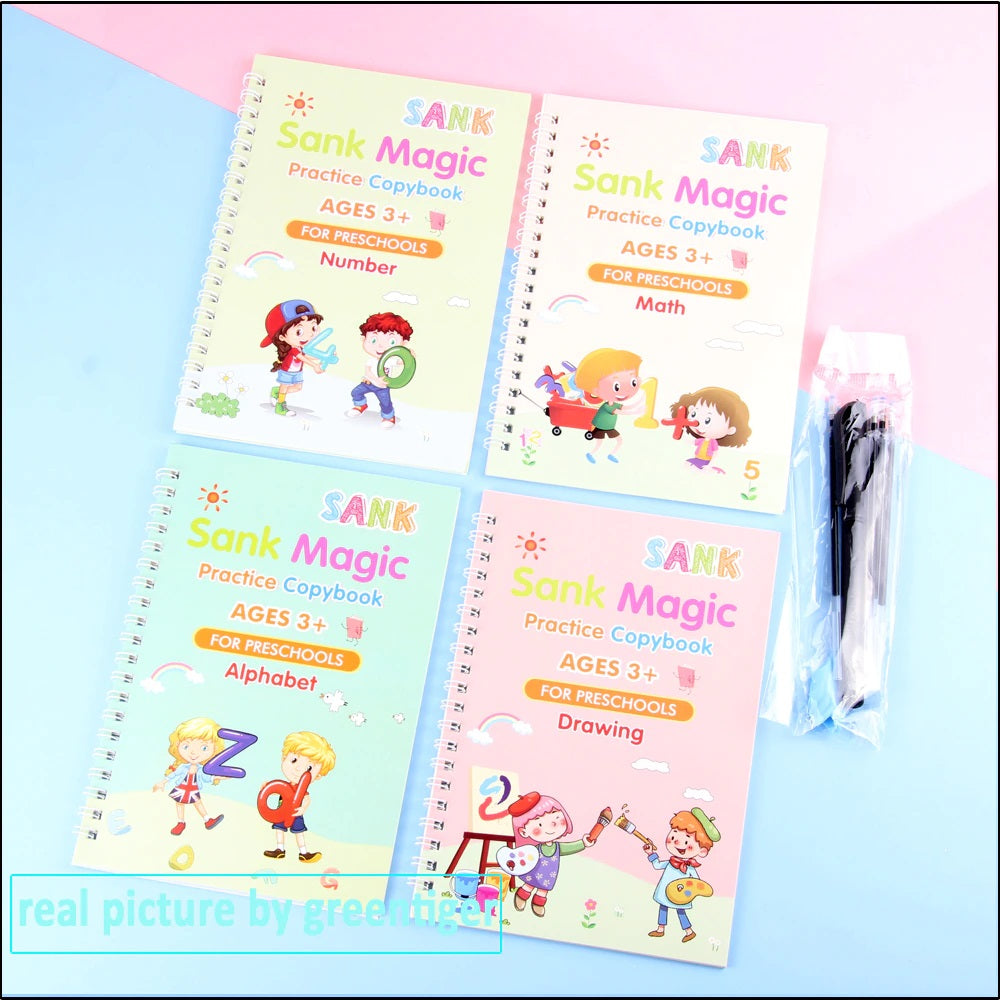 📚 Magic Practise Copybook Age 3+🆕 4+4 Offer (Total 8 Books) 🖍️