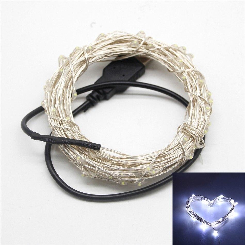 10 Meters LED Copper Wire with Decorative Fairy Lights (100 LED Lights) Pack Of Two