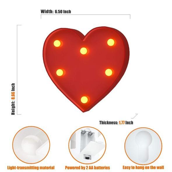 Heart Shape LED Marquee Light