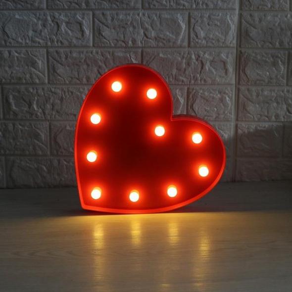 Heart Shape LED Marquee Light