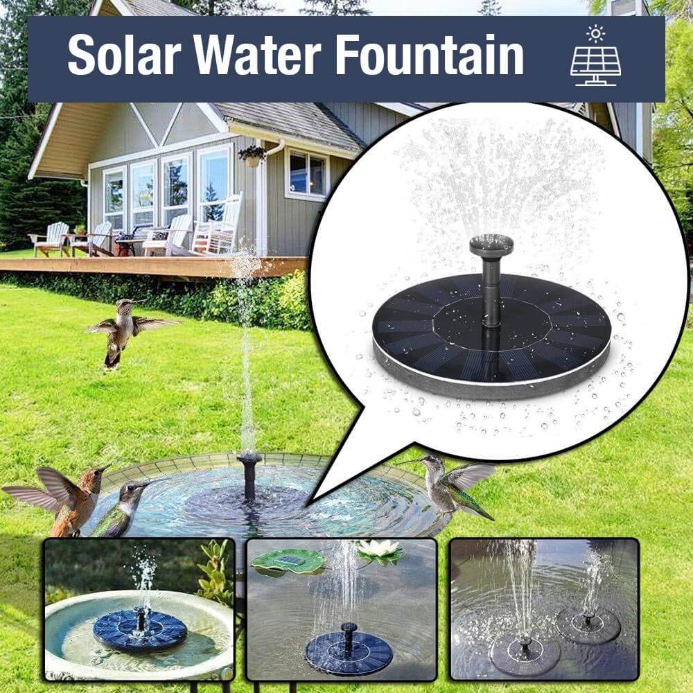 Fountain Solar Power Floating Water Pump for Pool Pond Garden and Patio Plants Round 7V 1.4W