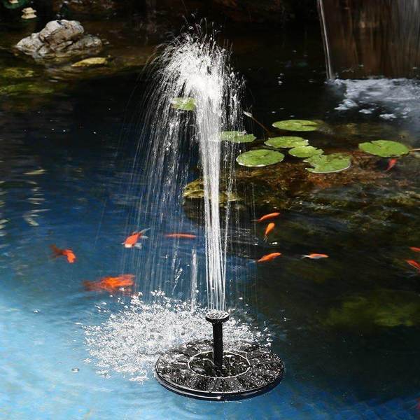 Fountain Solar Power Floating Water Pump for Pool Pond Garden and Patio Plants Round 7V 1.4W