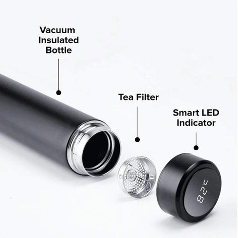 Double Wall Thermal Insulated Water Bottle with LED Temperature Display (500 ML)
