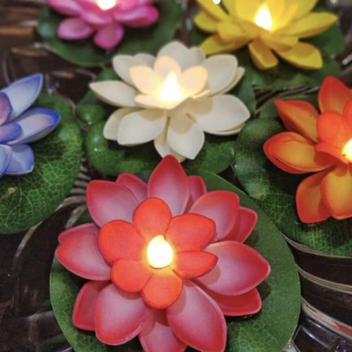 Water Sensor Floating LED Lotus Candle (PACK OF 6)