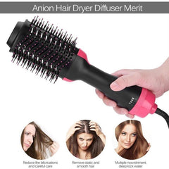 One Step Electronic Hot Air Brush Blow Dryer Comb