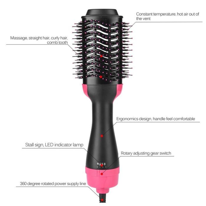 One Step Electronic Hot Air Brush Blow Dryer Comb