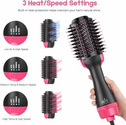 One Step Electronic Hot Air Brush Blow Dryer Comb