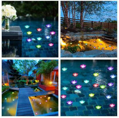 Water Sensor Floating LED Lotus Candle (PACK OF 6)