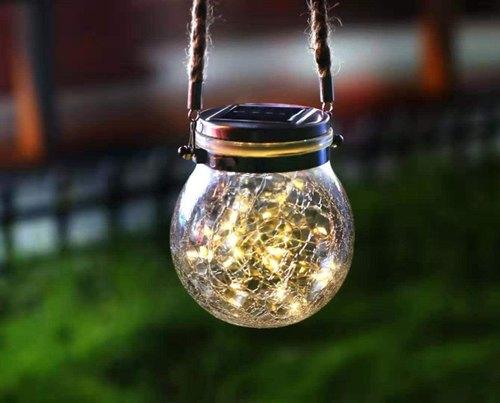 Hanging Solar Jar Lights (Warm White) 2 PC SET